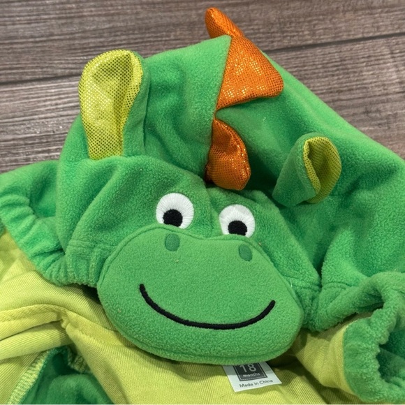 NEW Carters 2 Piece Infant Dinosaur Dragon Costume Fleece 18 Months Halloween - Picture 2 of 7